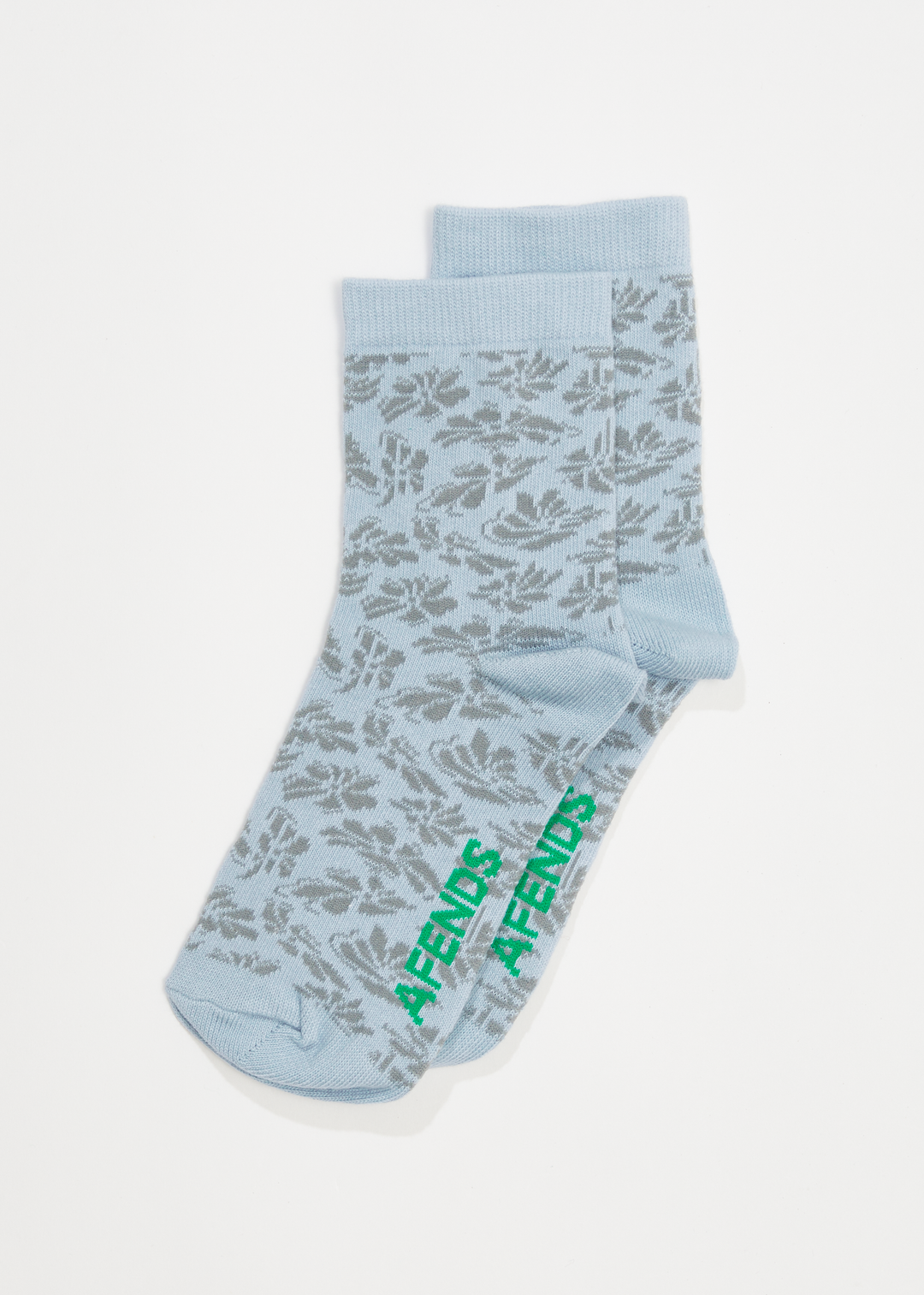 AFENDS Unisex Rhye - Crew Socks - Powder Blue 