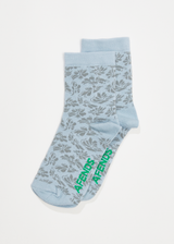 Afends Unisex Rhye - Recycled Crew Socks - Powder Blue - Afends unisex rhye   recycled crew socks   powder blue 
