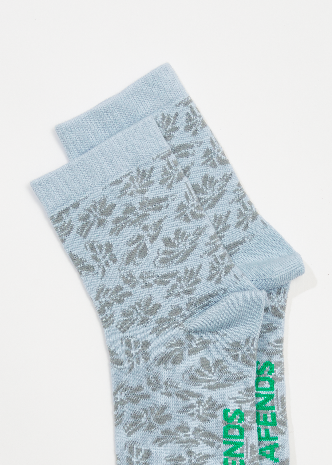 AFENDS Unisex Rhye - Crew Socks - Powder Blue 