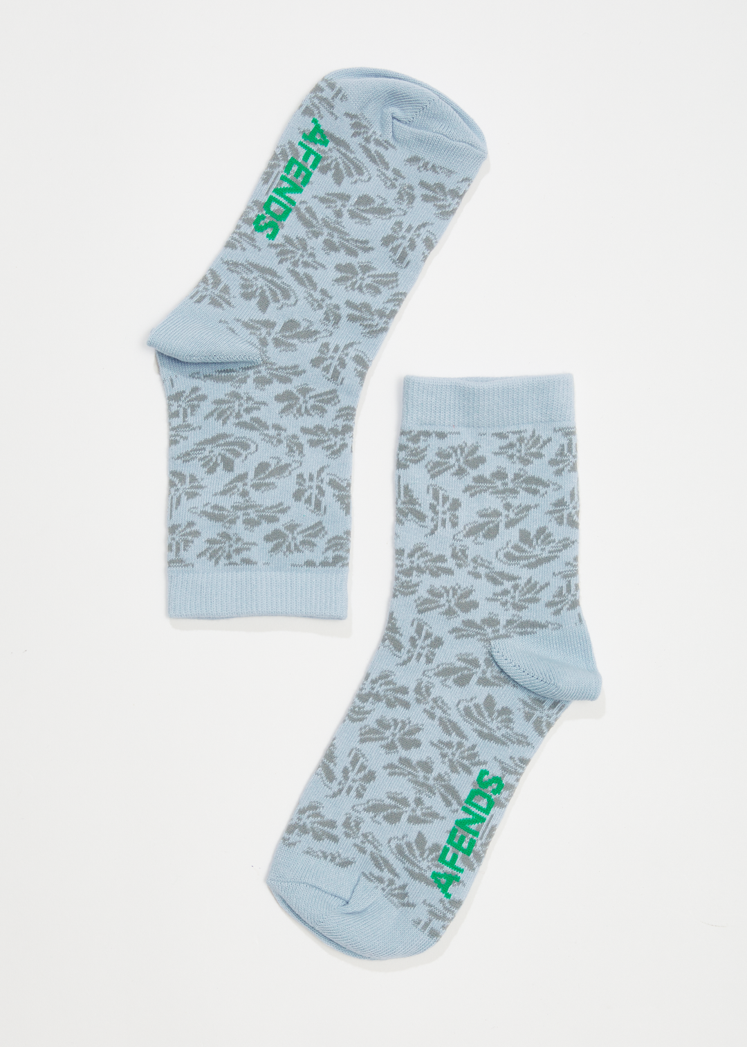 AFENDS Unisex Rhye - Crew Socks - Powder Blue A225673-PWB-OS