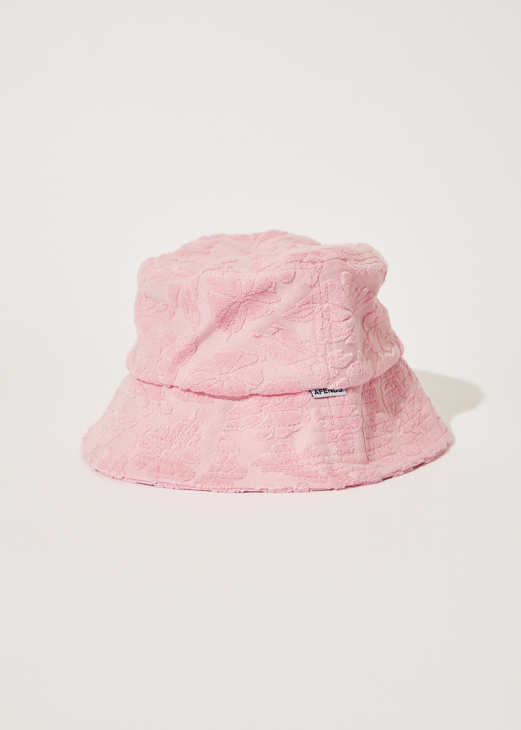 AFENDS Unisex Rhye - Terry Bucket Hat - Powder Pink 