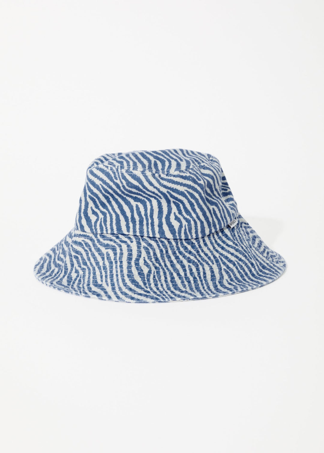 AFENDS Unisex Shadows - Denim Wide Brim Bucket Hat - Arctic A232618-ATC-S/M