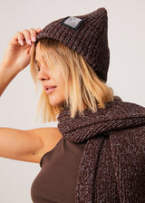 Afends Unisex Solace - Unisex Knitted Beanie - Coffee - Afends unisex solace   unisex knitted beanie   coffee 