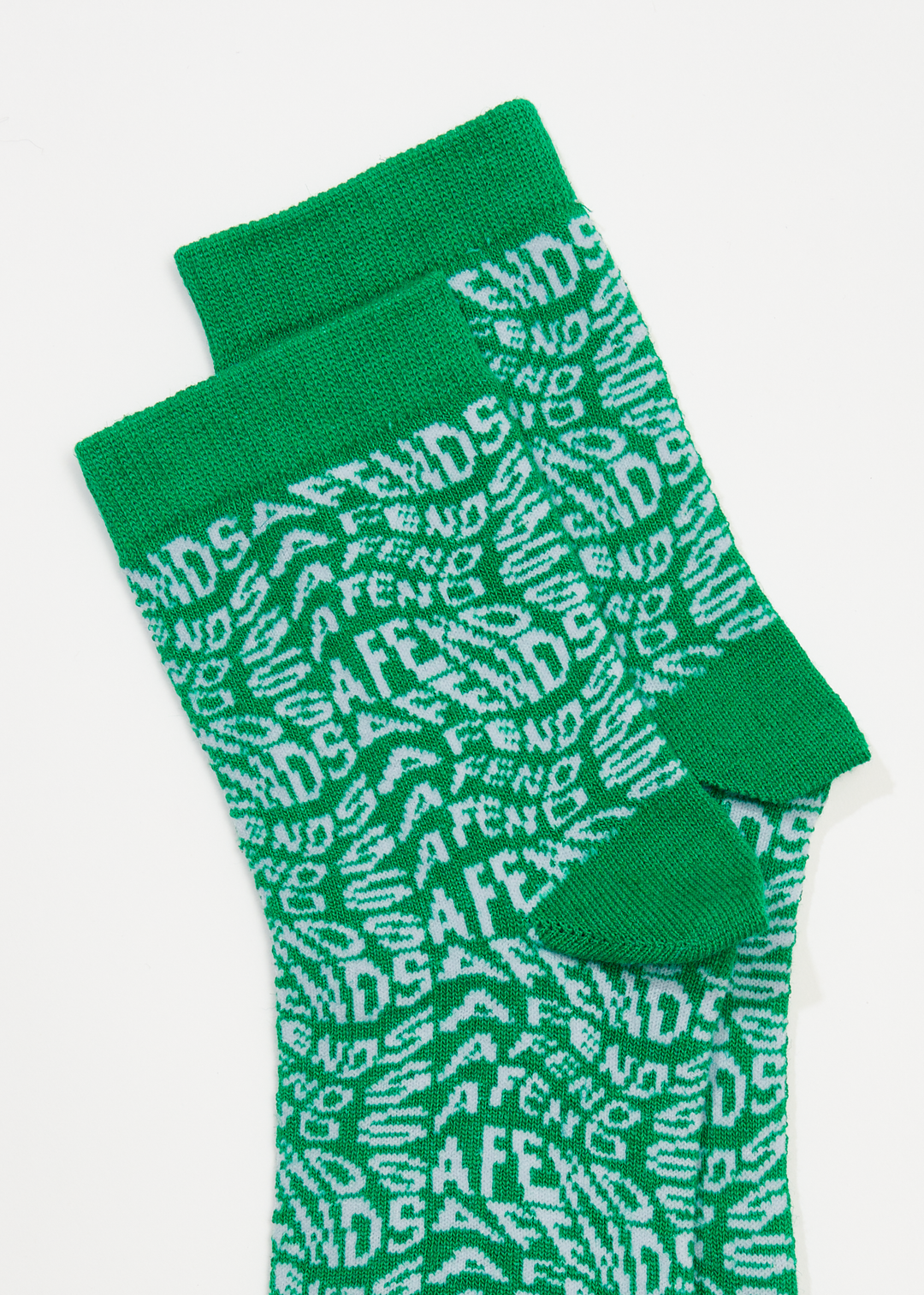 AFENDS Unisex Spiral - Crew Socks - Forest 