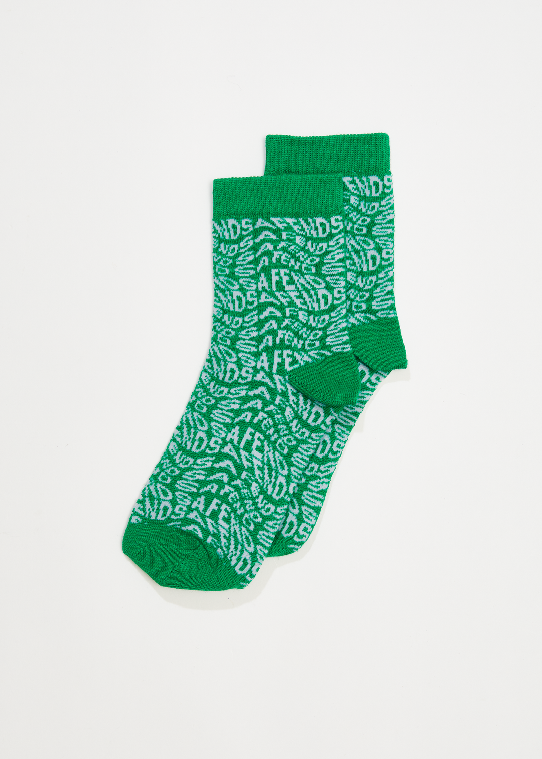 AFENDS Unisex Spiral - Crew Socks - Forest 