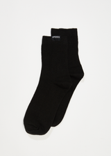 Afends Unisex The Essential - Hemp Rib Socks - Black - Afends unisex the essential   hemp rib socks   black 