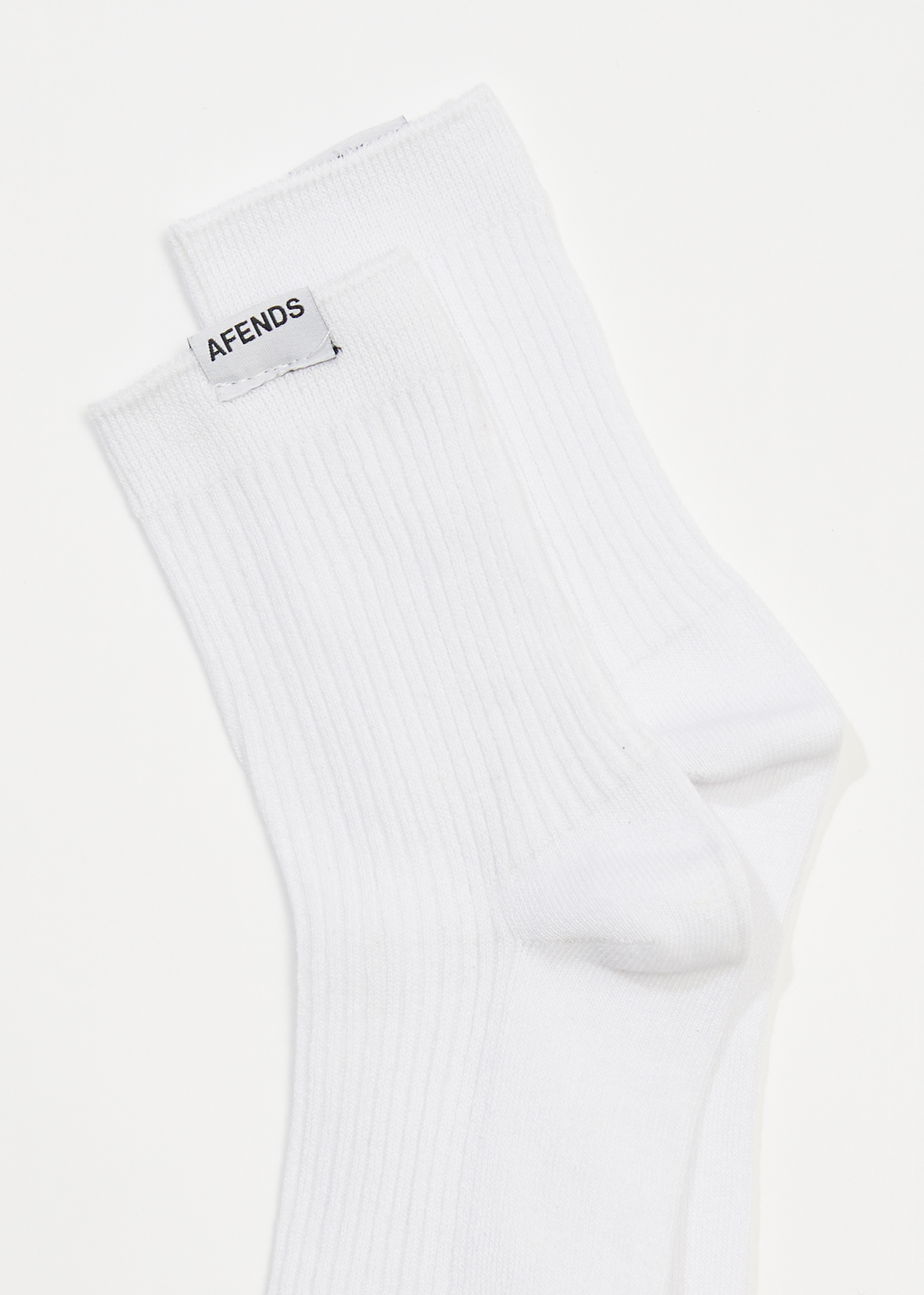 AFENDS Womens The Essential - Rib Socks - White