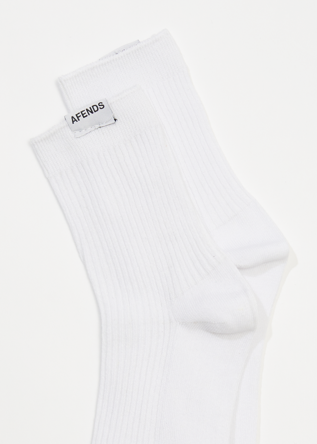 AFENDS Womens The Essential - Rib Socks - White 