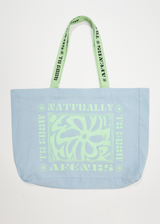 Afends Unisex To Grow - Recycled Oversized Tote Bag - Powder Blue - Afends unisex to grow   recycled oversized tote bag   powder blue 