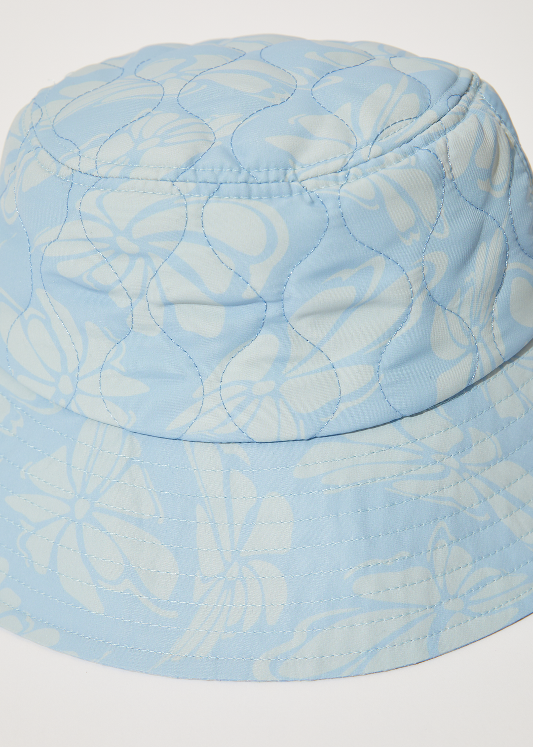 AFENDS Unisex Underworld - Puffer Bucket Hat - Powder Blue 