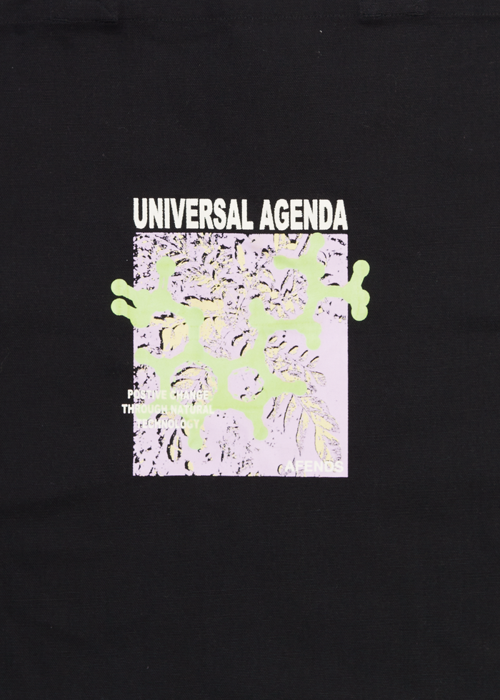 Afends Unisex Universal - Tote Bag - Black 