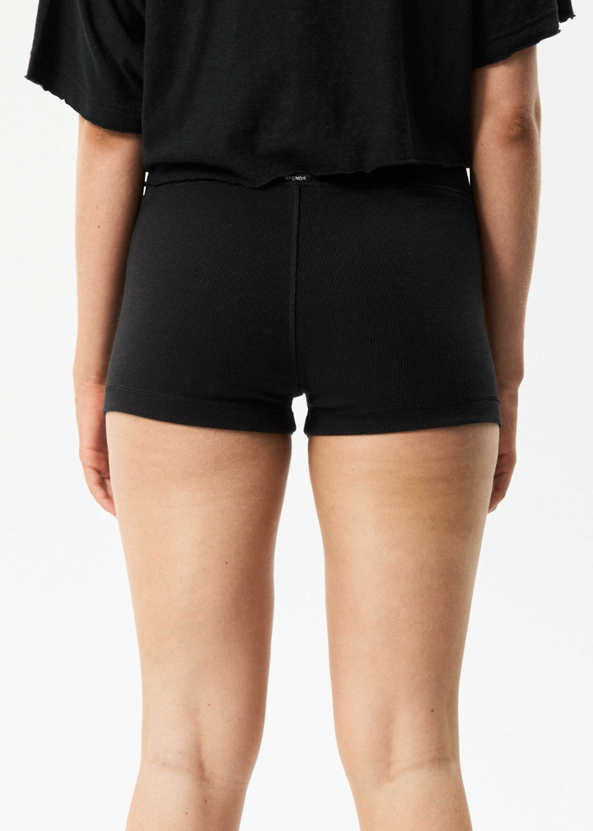 Afends Womens Alice - Hemp Ribbed Booty Shorts - Plum - Afends AU.