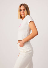 Afends Womens Alohaz - Recycled Floral Baby T-Shirt - Off White - Afends womens alohaz   recycled floral baby t shirt   off white 