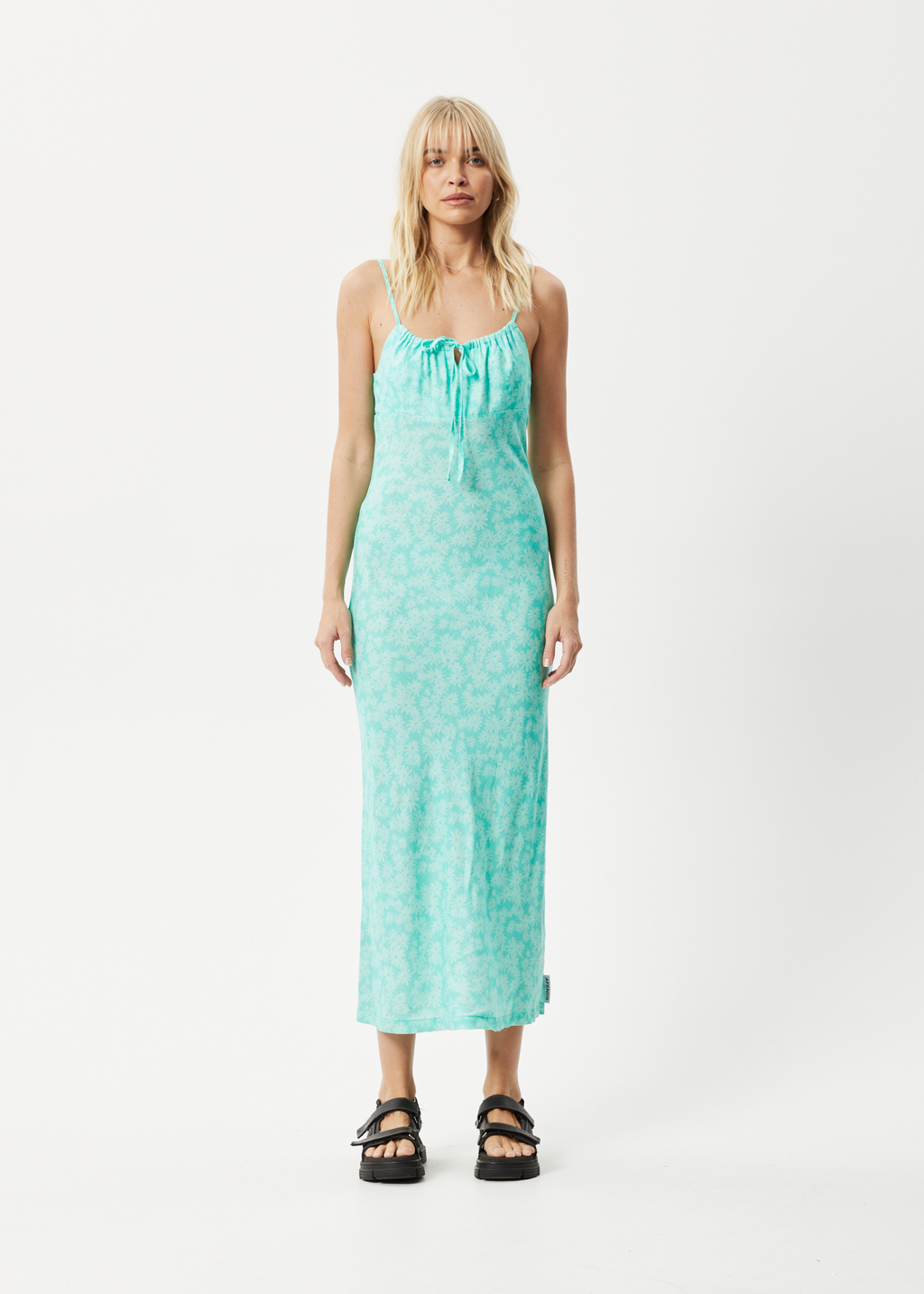 AFENDS Womens Benny - Maxi Dress - Jade Daisy 