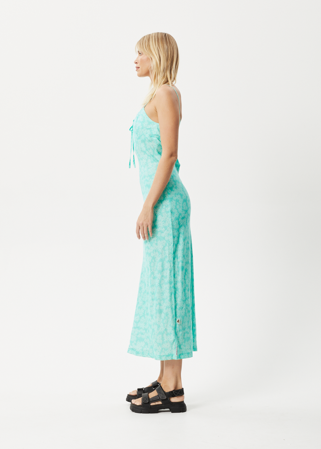 AFENDS Womens Benny - Maxi Dress - Jade Daisy 