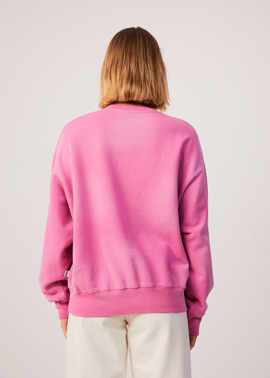 Boundless - Women's Recycled Crew Neck Jumper - Bubblegum - Afends AU.