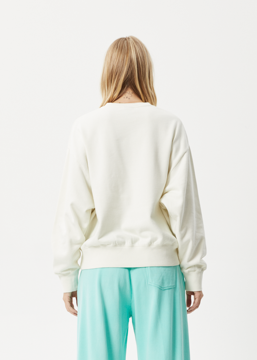 AFENDS Womens Boundless - Crew Neck Jumper - Off White 