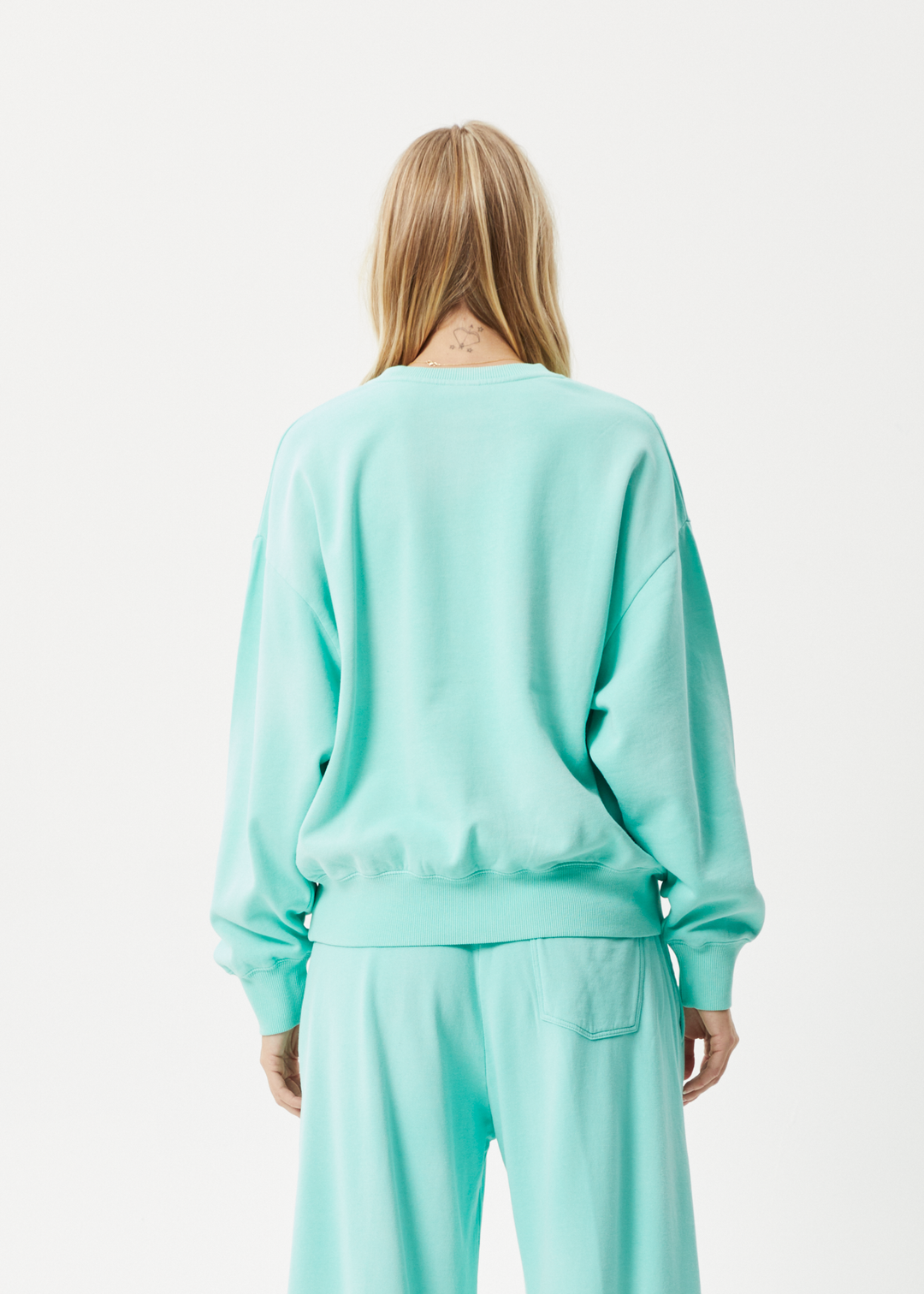 AFENDS Womens Boundless - Crew Neck Jumper - Worn Jade 