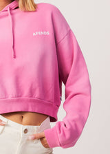 Afends Womens Boundless - Recycled Cropped Hoodie - Bubblegum - Afends womens boundless   recycled cropped hoodie   bubblegum 