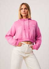 Afends Womens Boundless - Recycled Cropped Hoodie - Bubblegum - Afends womens boundless   recycled cropped hoodie   bubblegum 