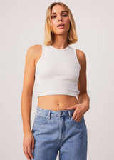 Afends Womens Dalston - Hemp Ribbed Tank - Off White - Afends womens dalston   hemp ribbed tank   off white 