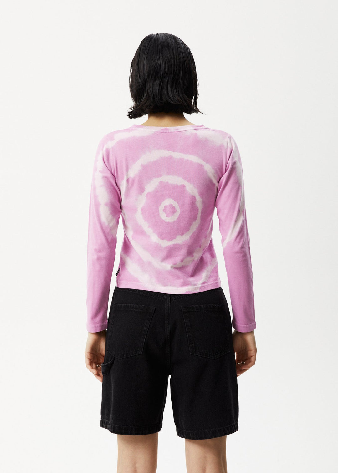 AFENDS Womens Day Dream - Long Sleeve Tie Dye Graphic T-Shirt - Candy 