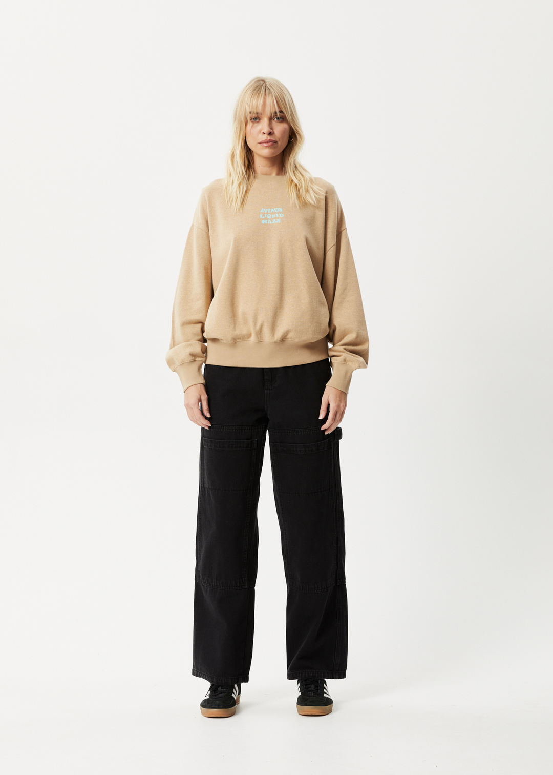 AFENDS Womens Daze - Crew Neck Jumper - Tan 