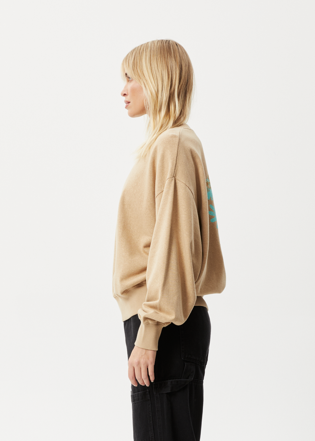 AFENDS Womens Daze - Crew Neck Jumper - Tan 