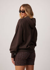 Afends Womens Digital Holiday - Recycled Floral Hoodie - Coffee - Afends womens digital holiday   recycled floral hoodie   coffee 