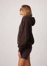 Afends Womens Digital Holiday - Recycled Floral Hoodie - Coffee - Afends womens digital holiday   recycled floral hoodie   coffee 