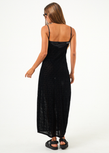 Afends Womens Echo - Recycled Sheer Maxi Dress - Black - Afends womens echo   recycled sheer maxi dress   black 