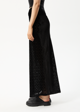Afends Womens Echo - Recycled Sheer Maxi Skirt - Black - Afends womens echo   recycled sheer maxi skirt   black 