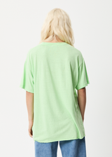 Afends Womens Elation - Hemp Oversized T-Shirt - Lime Green - Afends womens elation   hemp oversized t shirt   lime green 