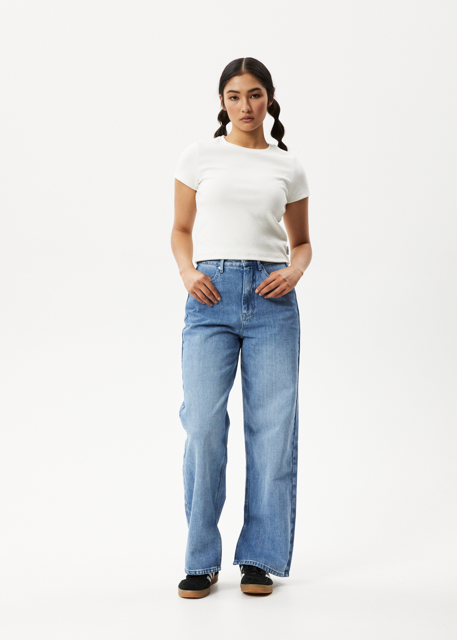 AFENDS Womens Faith - Rib Tee - Off White