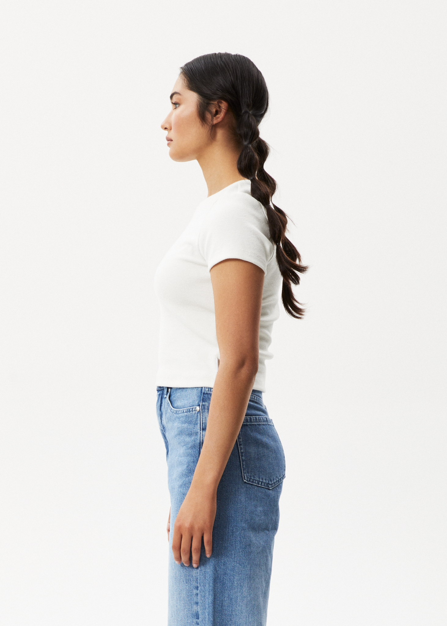 AFENDS Womens Faith - Rib Tee - Off White