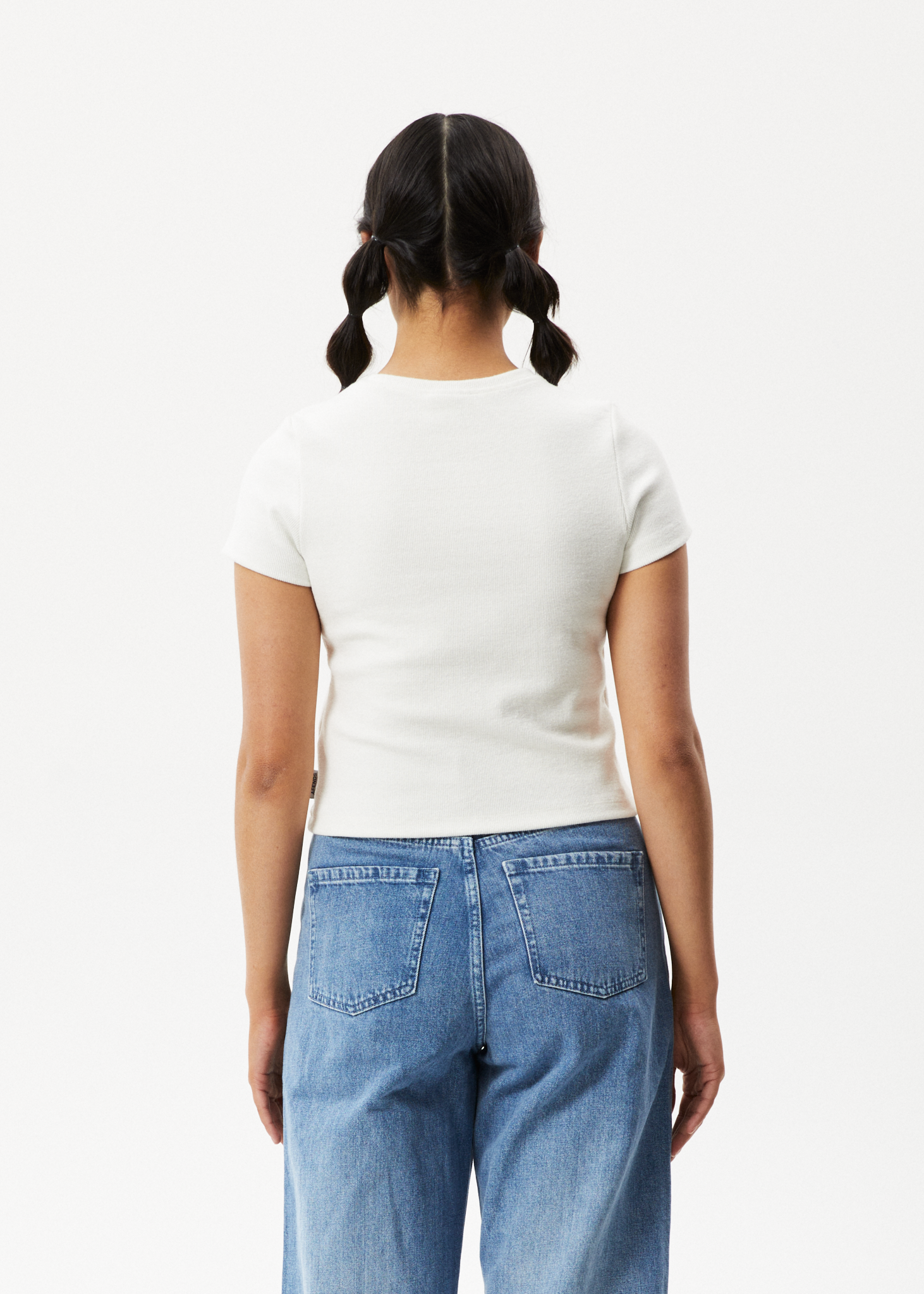 AFENDS Womens Faith - Rib Tee - Off White