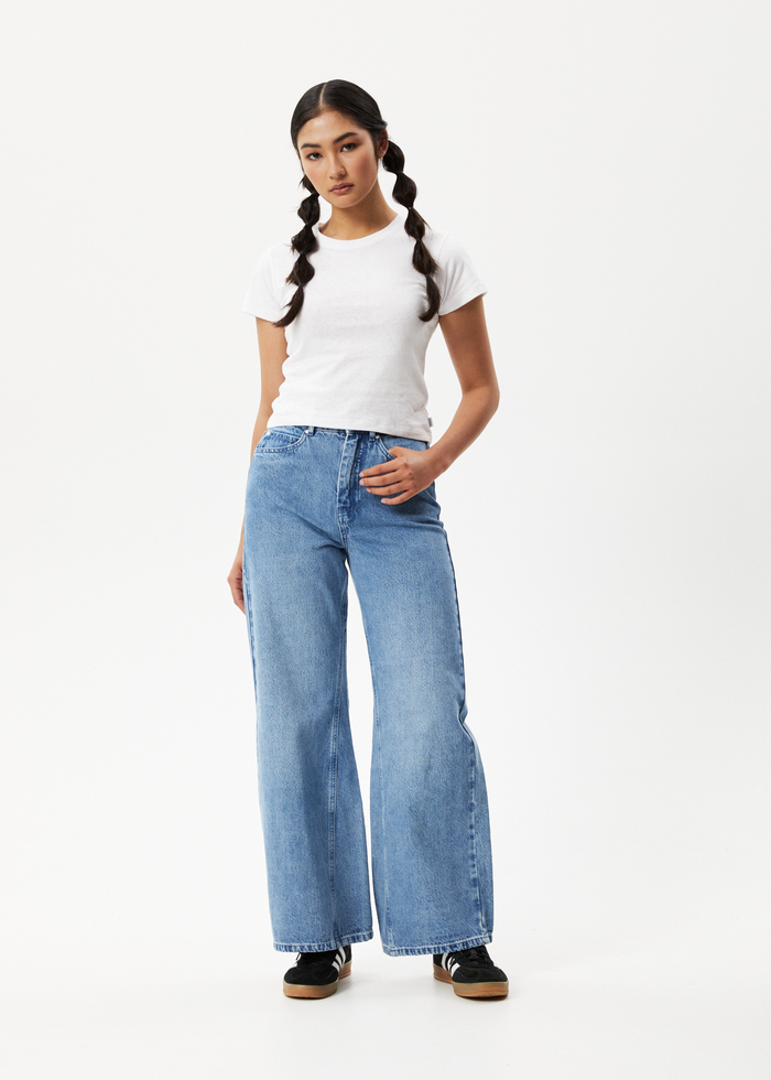 Rock & Roll Denim Women's Palazzo Seamed Front Flare Jeans | Boot Barn