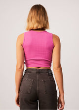 Afends Womens Harlow - Recycled Ribbed Singlet - Bubblegum - Afends womens harlow   recycled ribbed singlet   bubblegum 