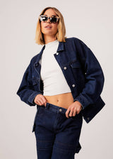 Afends Womens Innie - Hemp Denim Jacket - Original Rinse - Afends womens innie   hemp denim jacket   original rinse 