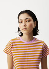 Afends Womens Jain - Baby T-Shirt - Candy Stripe - Afends womens jain   baby t shirt   candy stripe   sustainable clothing   streetwear