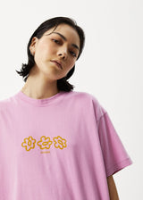 Afends Womens Lily Slay - Oversized Graphic T-Shirt - Candy - Afends womens lily slay   oversized graphic t shirt   candy 