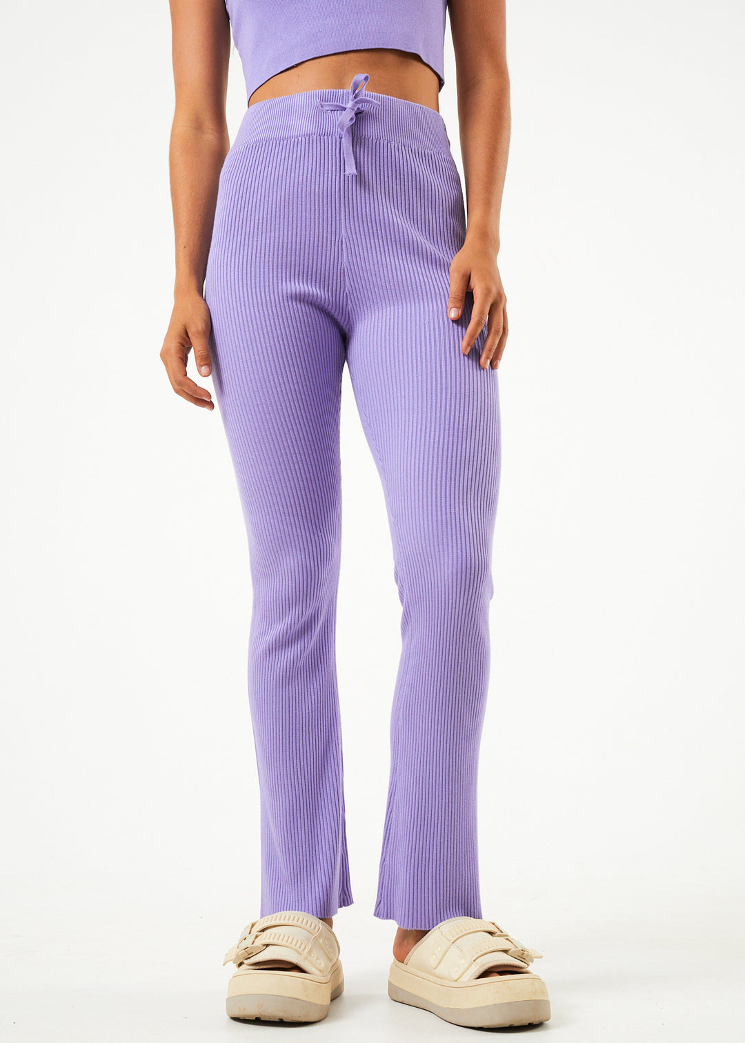 AFENDS Womens Lula - Knit Pants - Plum 