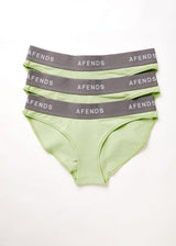 Afends Womens Molly - Hemp Bikini Briefs 3 Pack - Lime Green - Afends womens molly   hemp bikini briefs 3 pack   lime green a220666 lmg xs