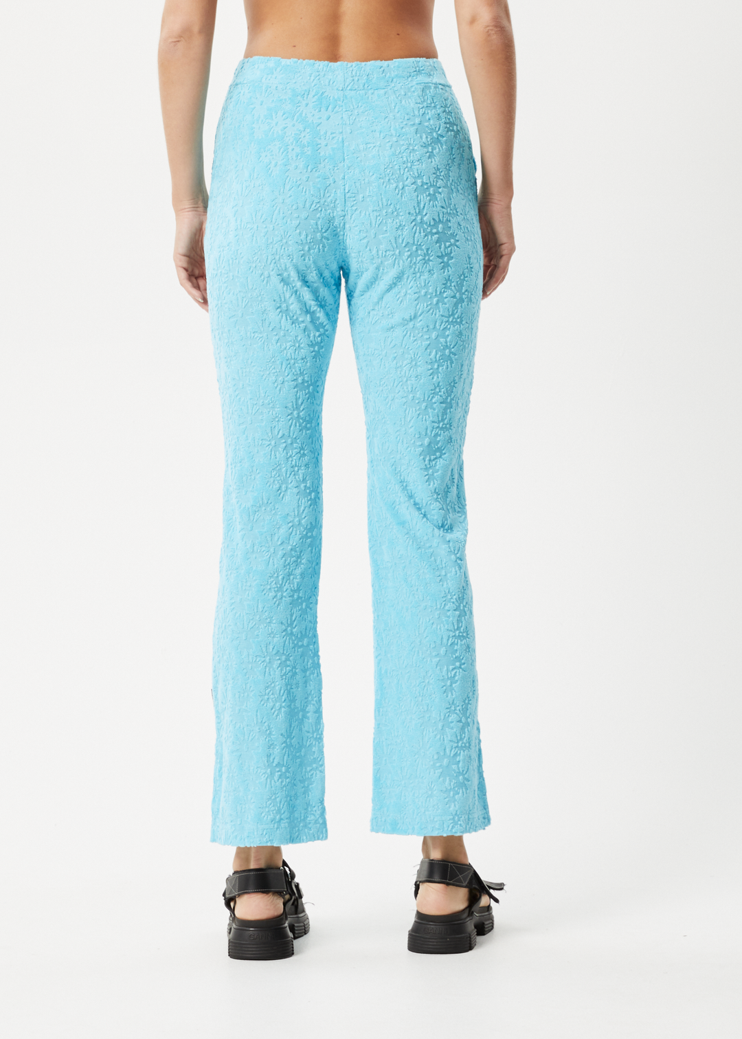 AFENDS Womens Moon - Terry Pants - Blue Daisy 