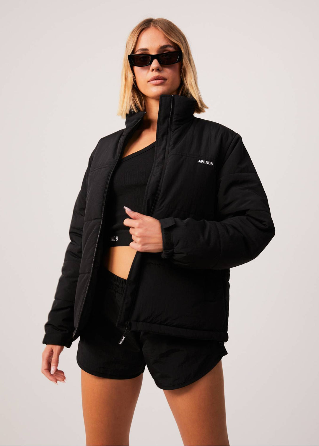 AFENDS Unisex Pala - Unisex Puffer Jacket - Black 