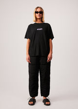 Afends Womens Pearly - Hemp Oversized T-Shirt - Black - Afends womens pearly   hemp oversized t shirt   black 