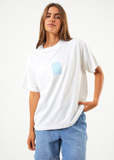 Afends Womens Samia - Recycled Oversized Graphic T-Shirt - White - Afends womens samia   recycled oversized graphic t shirt   white 