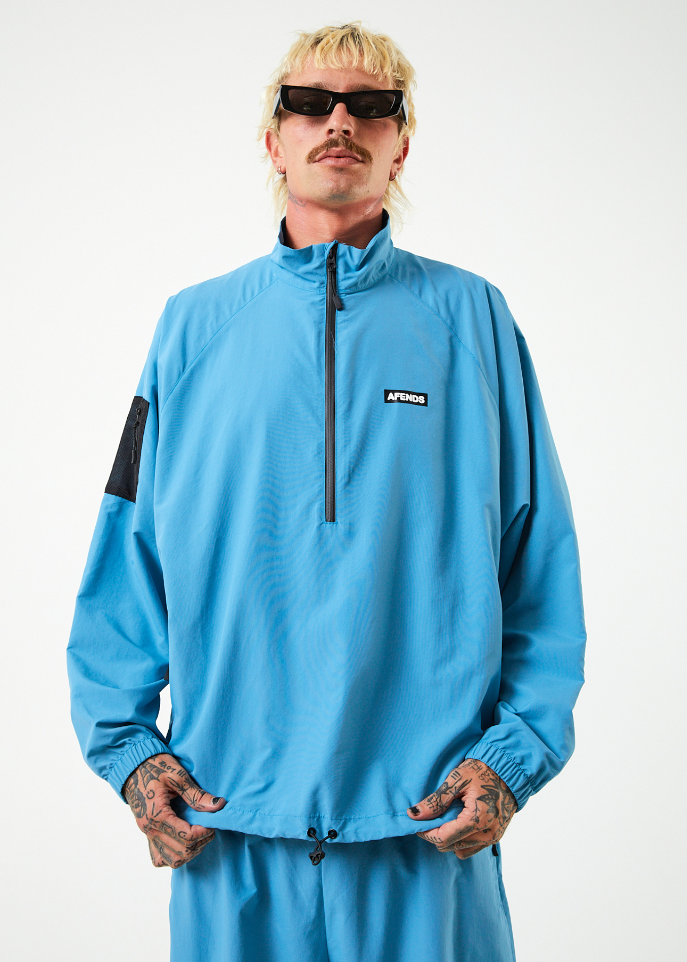 AFENDS Mens Polar - Spray Jacket - Dark Teal 