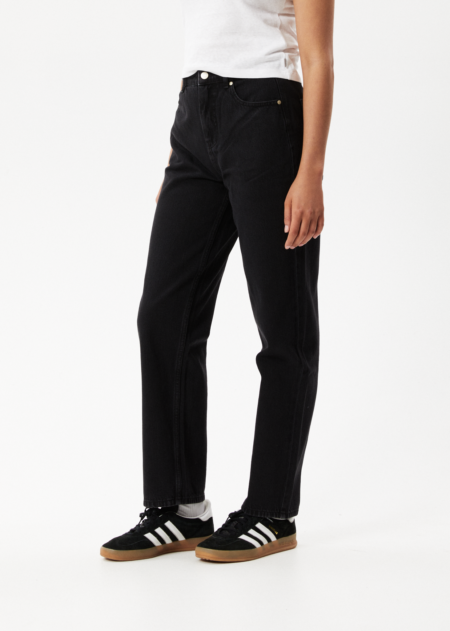 Afends shelby high waist wide leg jeans black best sale