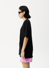 Afends Womens Sun Dancer Slay - Oversized T-Shirt - Black - Afends womens sun dancer slay   oversized t shirt   black   sustainable clothing   streetwear